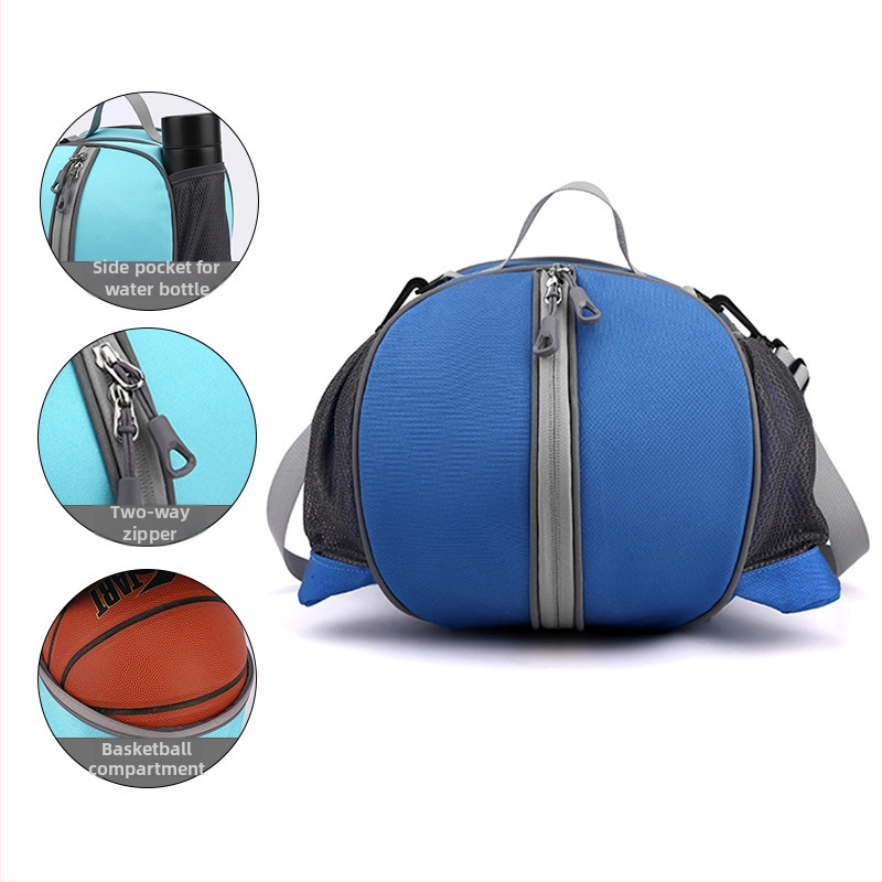 Krepšinio maišas su vienu/dviem pečių dirželiais, treniruočių sportinė kuprinė, Oxford audinys, spausdintas logotipas, Weika prekė, tinkama krepšiniui, futbolui ir tinkliniui