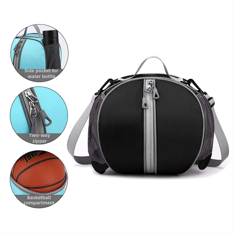 Krepšinio maišas su vienu/dviem pečių dirželiais, treniruočių sportinė kuprinė, Oxford audinys, spausdintas logotipas, Weika prekė, tinkama krepšiniui, futbolui ir tinkliniui