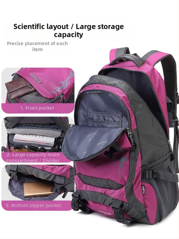 Matkakott, unisex, nailon, suur maht, hingav, selja kaitse