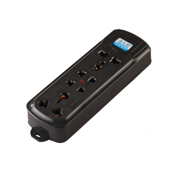 Захранващ разклонител с универсално гнездо (кръгли отвори), до 16A, 100–250V, 4000W, корпус от огнеупорен PVC, меден проводник