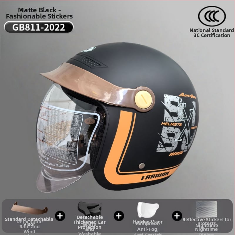 3/4 galvas aizsargs elektrotransportam – ABS, Mei'an MA009, universāls