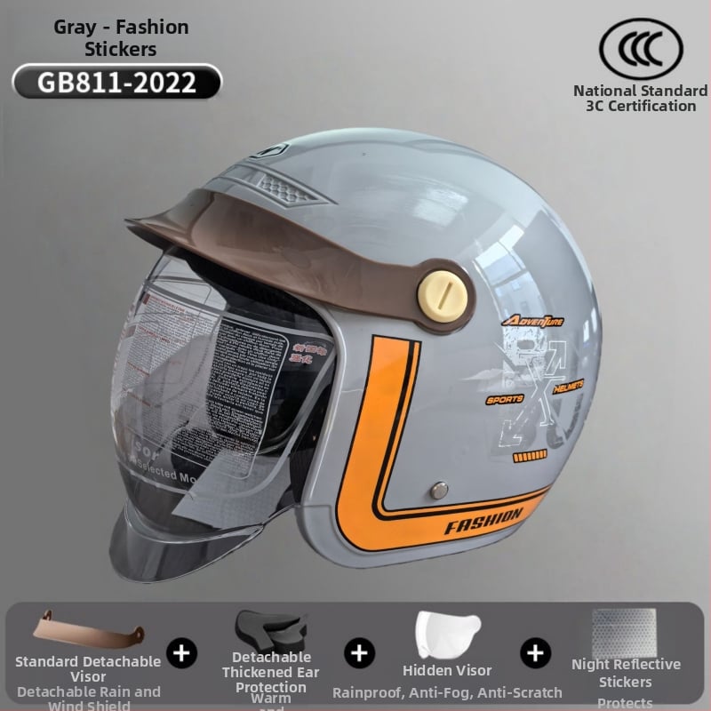 3/4 galvas aizsargs elektrotransportam – ABS, Mei'an MA009, universāls