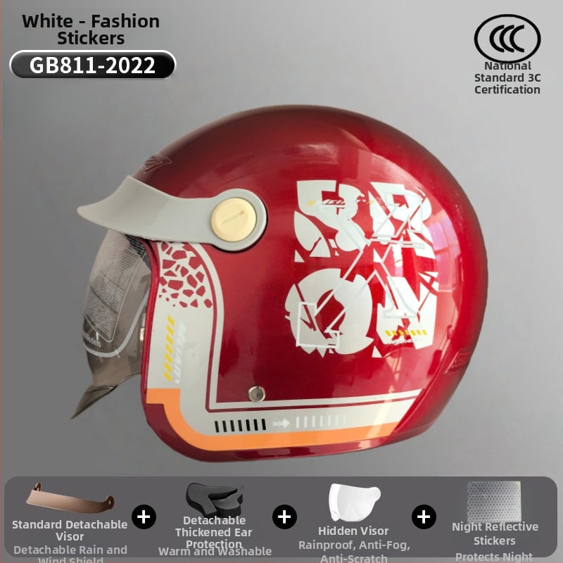 3/4 galvas aizsargs elektrotransportam – ABS, Mei'an MA009, universāls