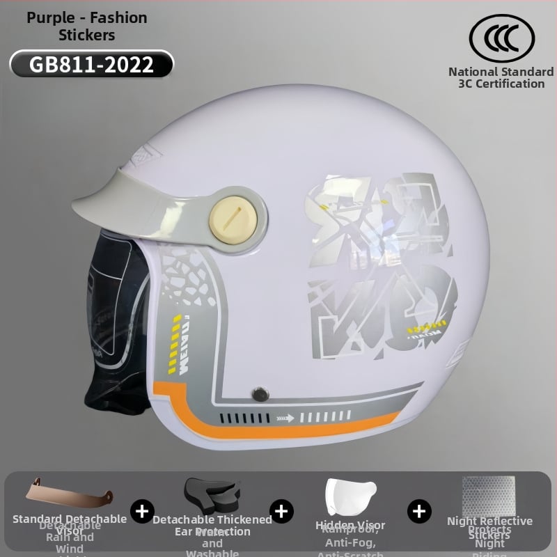 3/4 galvas aizsargs elektrotransportam – ABS, Mei'an MA009, universāls