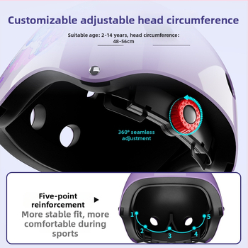 Bērnu riteņslidošanas aizsargu komplekts ar velosipēdu ķiveri (EPS; bērni; neitrāls dzimums; velosipēdu ķivere)