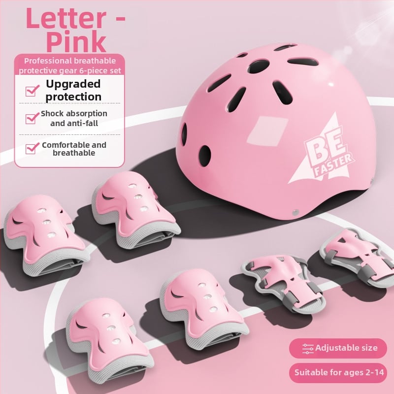 Bērnu riteņslidošanas aizsargu komplekts ar velosipēdu ķiveri (EPS; bērni; neitrāls dzimums; velosipēdu ķivere)