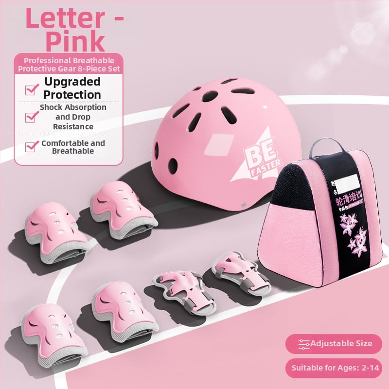 Bērnu riteņslidošanas aizsargu komplekts ar velosipēdu ķiveri (EPS; bērni; neitrāls dzimums; velosipēdu ķivere)