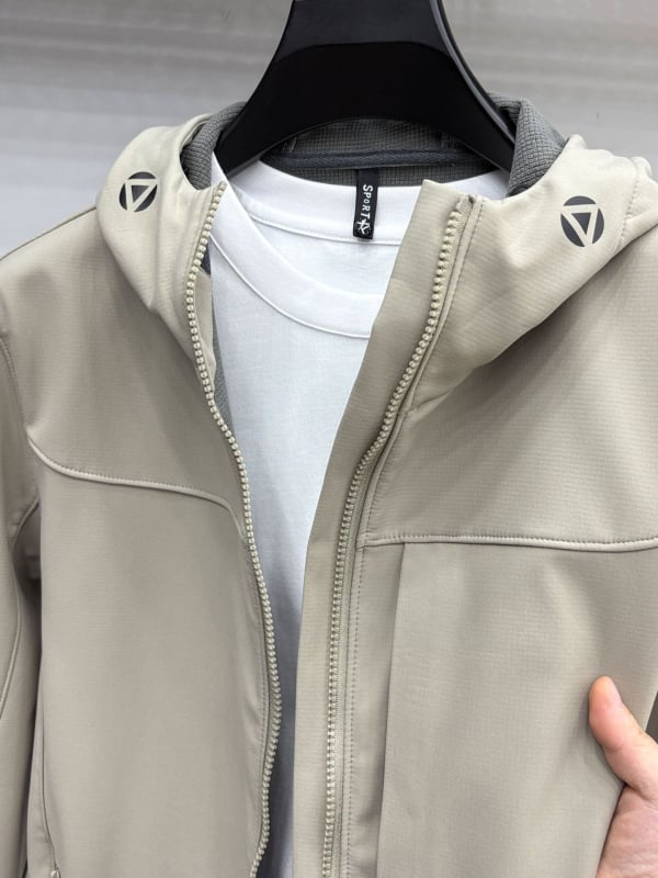 Jachetă cu glugă – Rezistentă la abraziune, Antivânt, Stabilitate ridicată a culorii – Țesătură sintetică amestec groasă, exterior și căptușeală 100% poliester