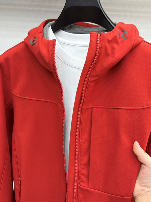 Jachetă cu glugă – Rezistentă la abraziune, Antivânt, Stabilitate ridicată a culorii – Țesătură sintetică amestec groasă, exterior și căptușeală 100% poliester