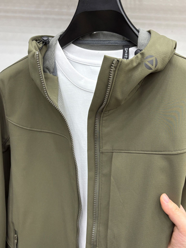 Jachetă cu glugă – Rezistentă la abraziune, Antivânt, Stabilitate ridicată a culorii – Țesătură sintetică amestec groasă, exterior și căptușeală 100% poliester