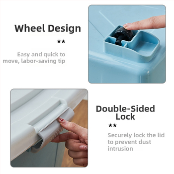 Prozirni plastični pravokutni spremnik za vodu s poklopcem, ručni držač, kapacitet 0–5 L