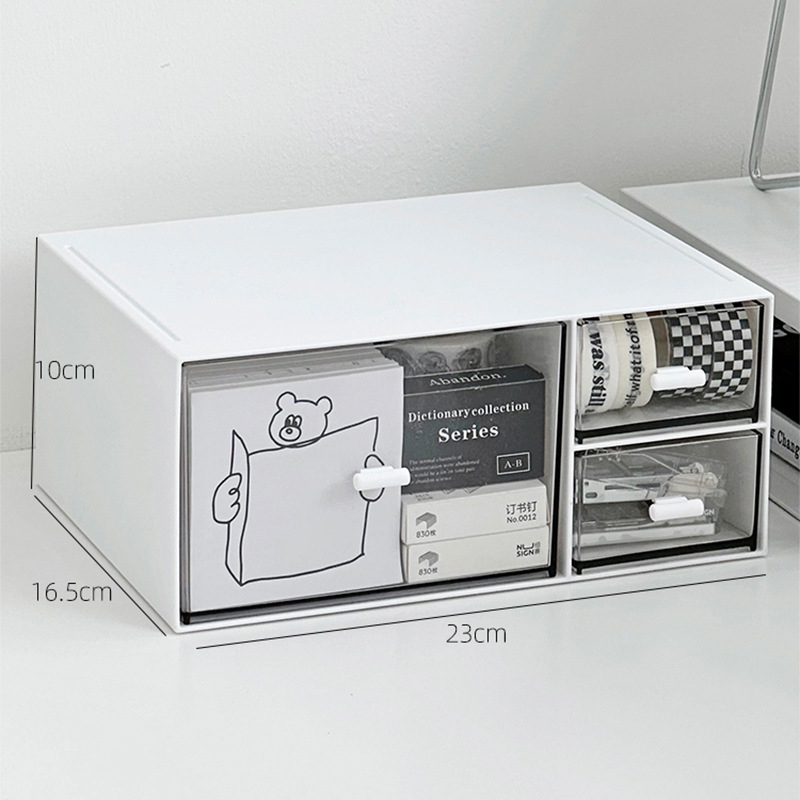 Stolna kutija za pohranu, model SND-8025, PS plast, otporna na prašinu, kapacitet 1 L