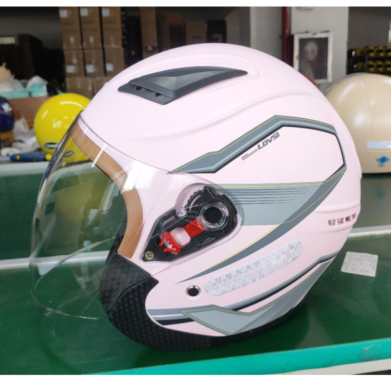 LOVIS/LOVSI ABS 3C certificat, cască de motocicletă 3/4, pentru toate anotimpurile, unisex pentru adulți, siguranță în trafic