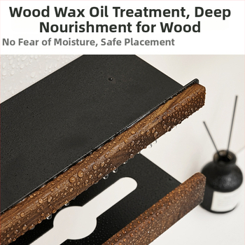 Dantų šepetėlių laikiklis, sieninis montavimas be gręžimo, Space aliuminis + kietas medis, su burnos skalavimo puodelio laikikliu ir popierinių rankšluosčių laikikliu, prekė Darxinee