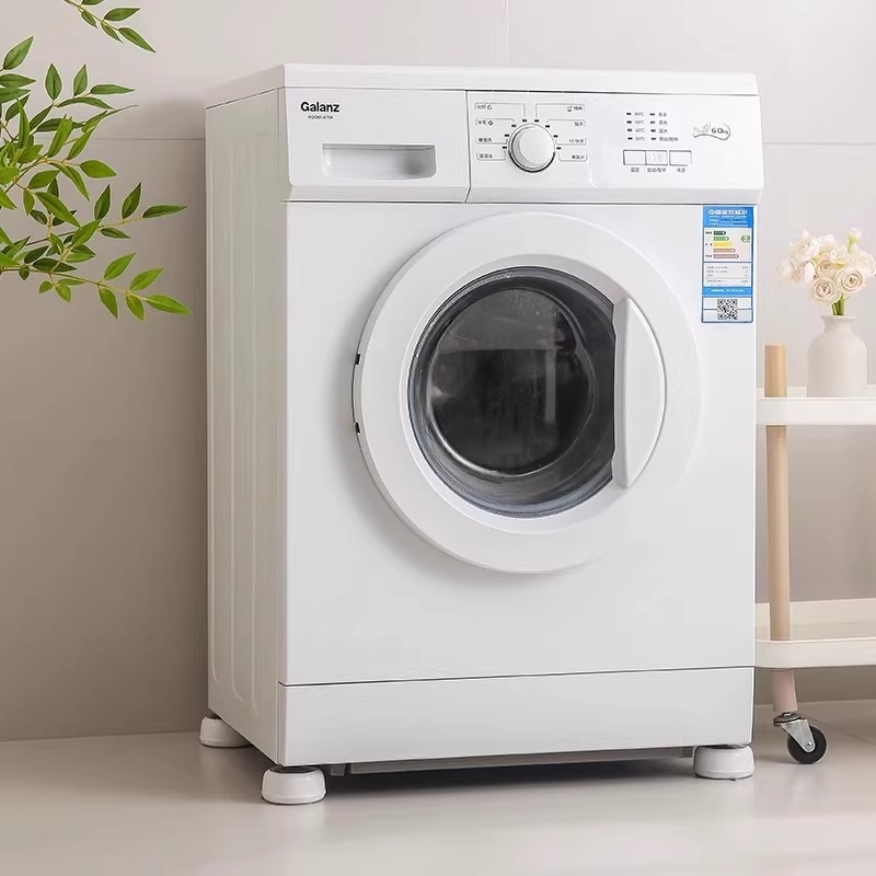 Skalbimo mašinos kojų pagalvėlės ir pagrindas | Universalus fiksuotas stovas laikiklis ir būgno pagalvėlė | Medžiaga: Plastikas; Neslystantis; Judantis; Be montavimo