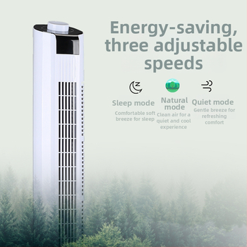 Be mentelių torinis ventiliatorius, 3 greičiai, nuotolinio valdymo, laikmatis 2–8 val., 50 W