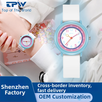 Analogais kvarca pulkstenis ar luminescējošu ciparnīcu, silikona siksna, minerālais stikls, sīpolu formas krona.