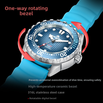 NORTH EDGE nardymo laikrodis su saulės energijos kvarciniu mechanizmu, atsparus vandeniui iki 100 m, pasukamas chronografijos bezelis, gumos juosta