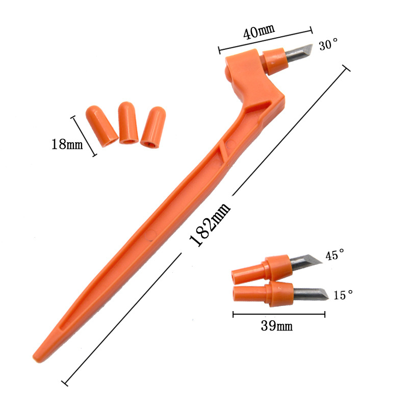 Ručný gravírovací rez na papier, 360° otáčajúci rez, trojhlavý univerzálny nô na papier, priemer rukoväte 8, Mr Drill