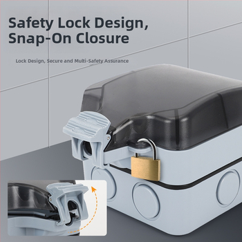 Āra IP66 ūdensizturīga sienas kontaktligzda, rūpnieciska dizaina, vienpolu kontaktligzda, Eiropas standarts, vācu stils