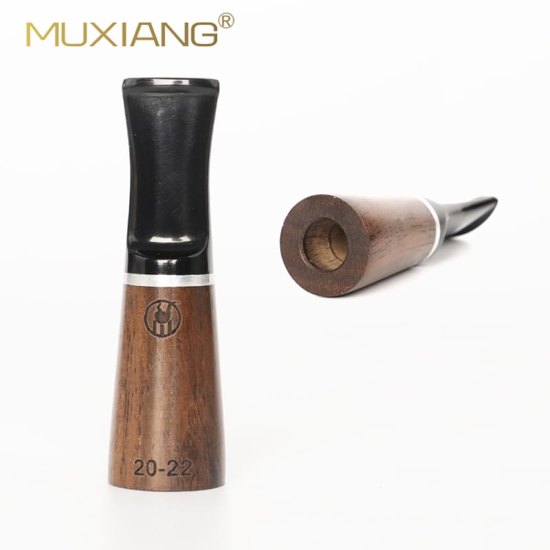 Мундштук за пура от розово дърво и абанос, персонализируем, с ръководство, прост стил