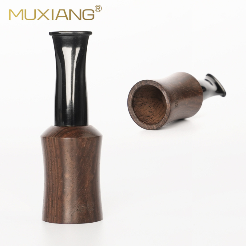 Мундштук за пура от розово дърво и абанос, персонализируем, с ръководство, прост стил