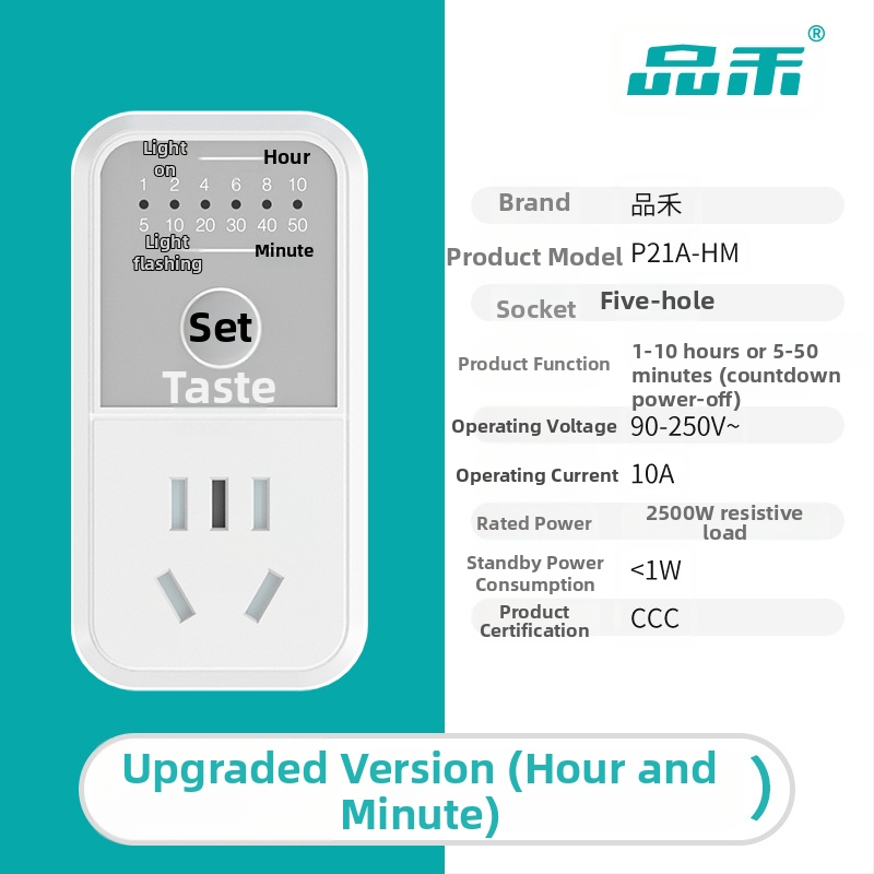 Pinhe розетка с таймер за зареждане на електрически превозни средства и мобилни устройства, защита срещу презареждане, CCC сертифицирана