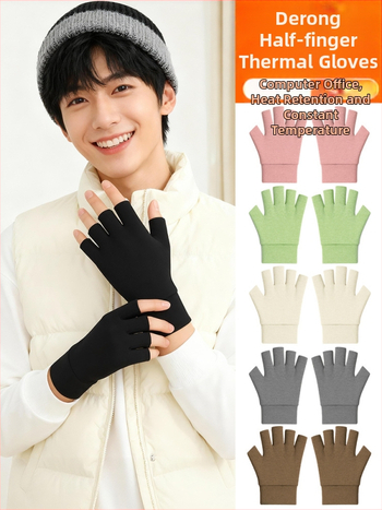 Flīsa velosipēdu cimdi, īsi pirksti, vidēja biezuma, unisex, sportam un braukšanai ar velosipēdu