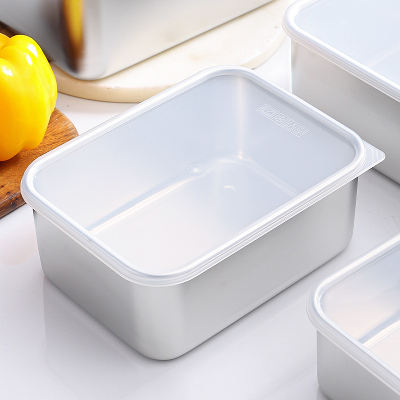 Kutija za hranu od 316 nerđajućeg čelika s poklopom – kvadratna, zapečaćena posuda za čuvanje hrane