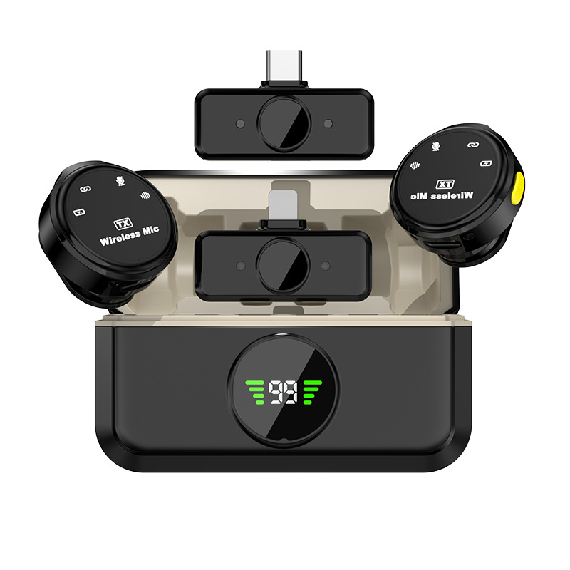 Q9 bežični lavalier mikrofon za livestream i snimanje videa na mobitelu — Bluetooth 5.3, 20Hz–20kHz, SNR ≥60dB, trajanje baterije 6–8h