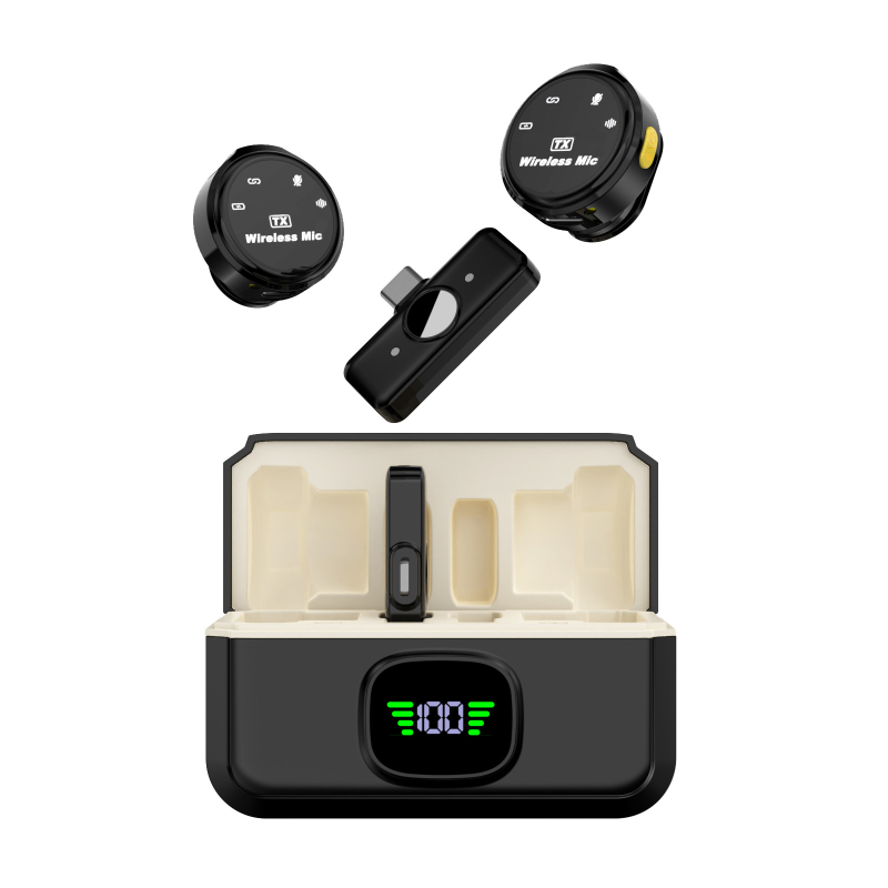 Q9 bežični lavalier mikrofon za livestream i snimanje videa na mobitelu — Bluetooth 5.3, 20Hz–20kHz, SNR ≥60dB, trajanje baterije 6–8h