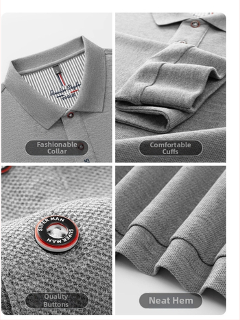 Polo särk pikkade uksadega, 100% puuvill, regulaarne lõige, tikand, talvehooaeg