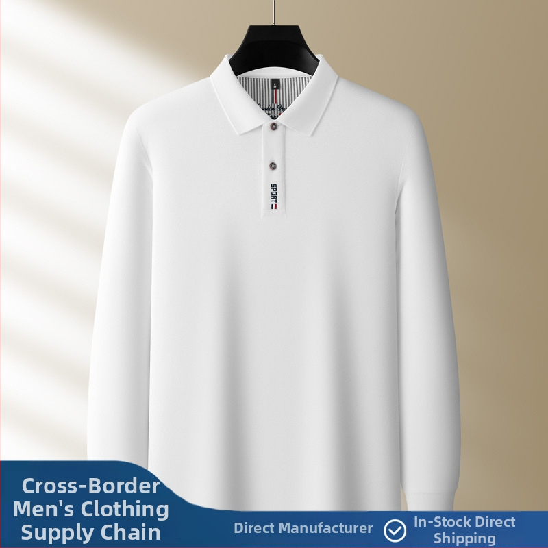 Polo särk pikkade uksadega, 100% puuvill, regulaarne lõige, tikand, talvehooaeg