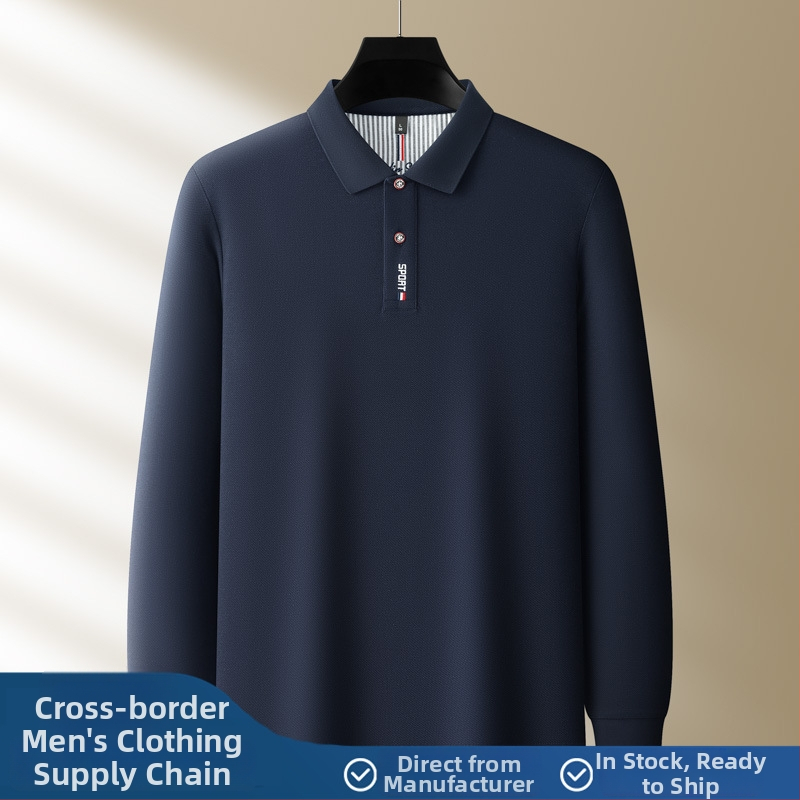 Polo särk pikkade uksadega, 100% puuvill, regulaarne lõige, tikand, talvehooaeg