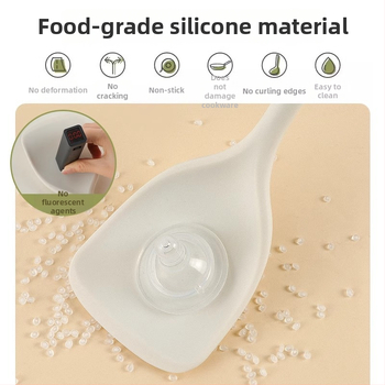 Silicone spatulų rinkinys su medine rankena, atsparus aukštai temperatūrai, nelimpan