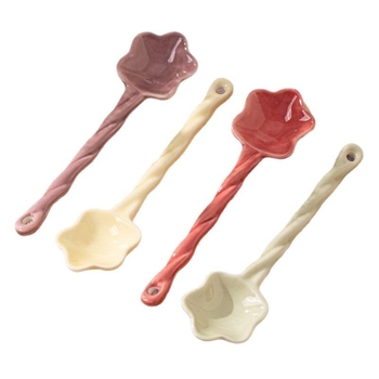 Keramička desertna žlica za kućnu upotrebu, moderni minimalistički stil, jednobojni uzorak, Persson Ceramics