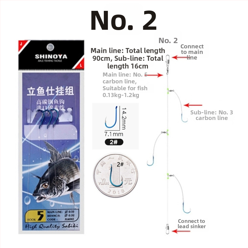 Romano āķis ar auklu Nr. 6, jūras makšķerēšana no laivas