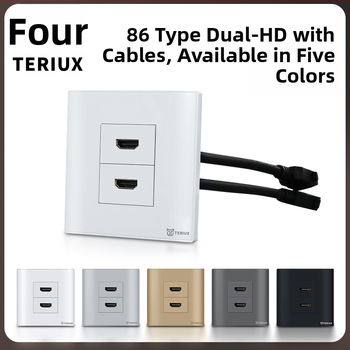HDMI ligzda tipa 86 sienas uzstādīšanai, 4K HDMI, divportu