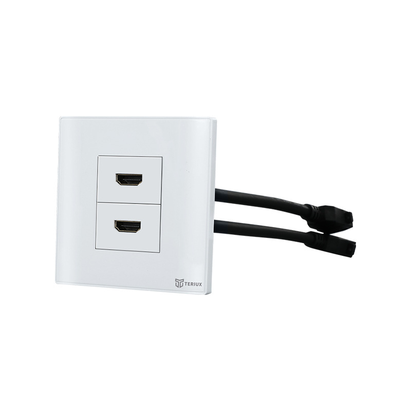 86-os HDMI aljzat falba épített, 4K HDMI, kétportos