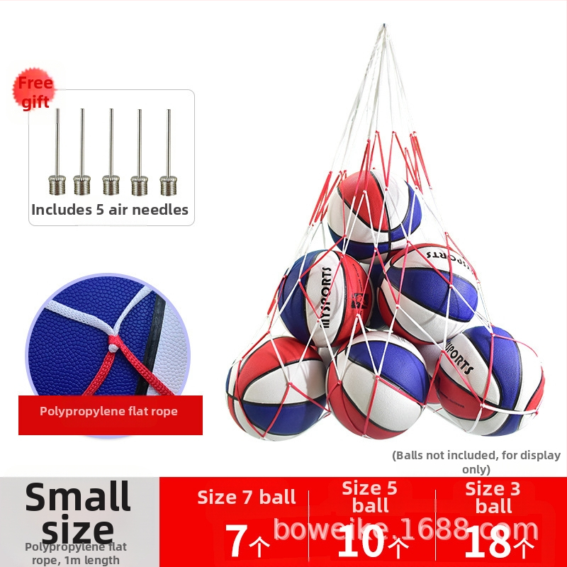 Krepšinio tinklinio krepšys, didelės talpos kamuolių saugojimo krepšys krepšiniui, futbolui ir tinkliniui; medžiaga: poliesteris ir polipropolenas.