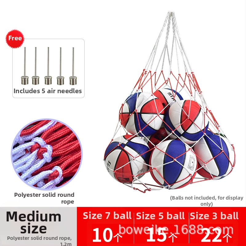 Krepšinio tinklinio krepšys, didelės talpos kamuolių saugojimo krepšys krepšiniui, futbolui ir tinkliniui; medžiaga: poliesteris ir polipropolenas.