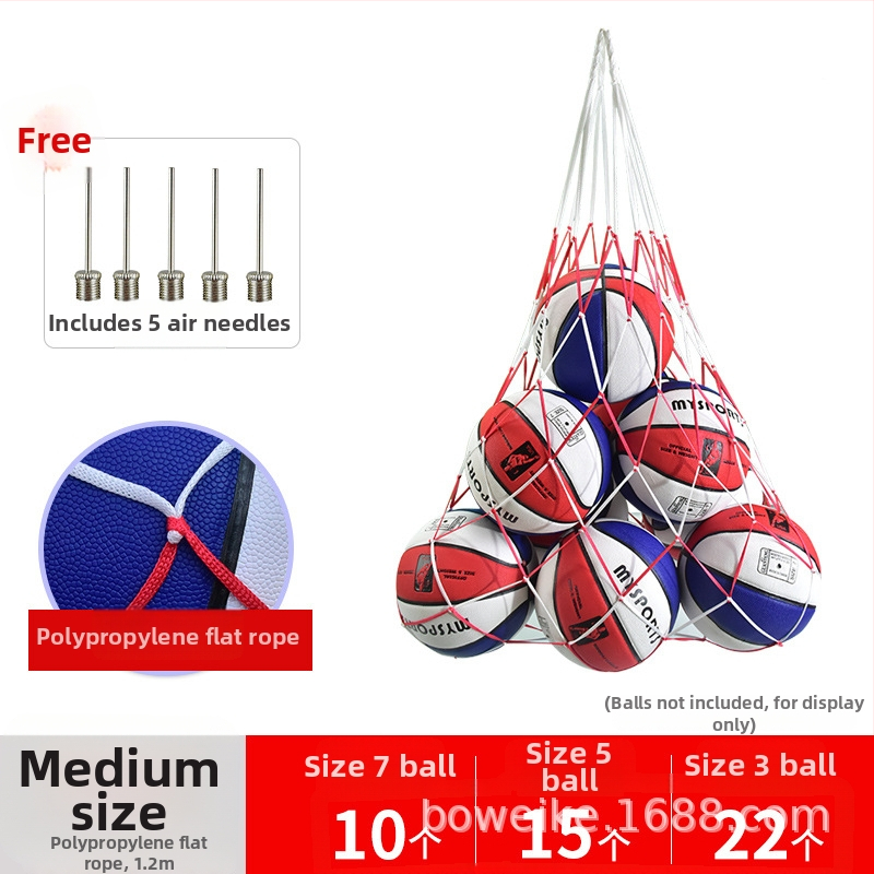 Krepšinio tinklinio krepšys, didelės talpos kamuolių saugojimo krepšys krepšiniui, futbolui ir tinkliniui; medžiaga: poliesteris ir polipropolenas.