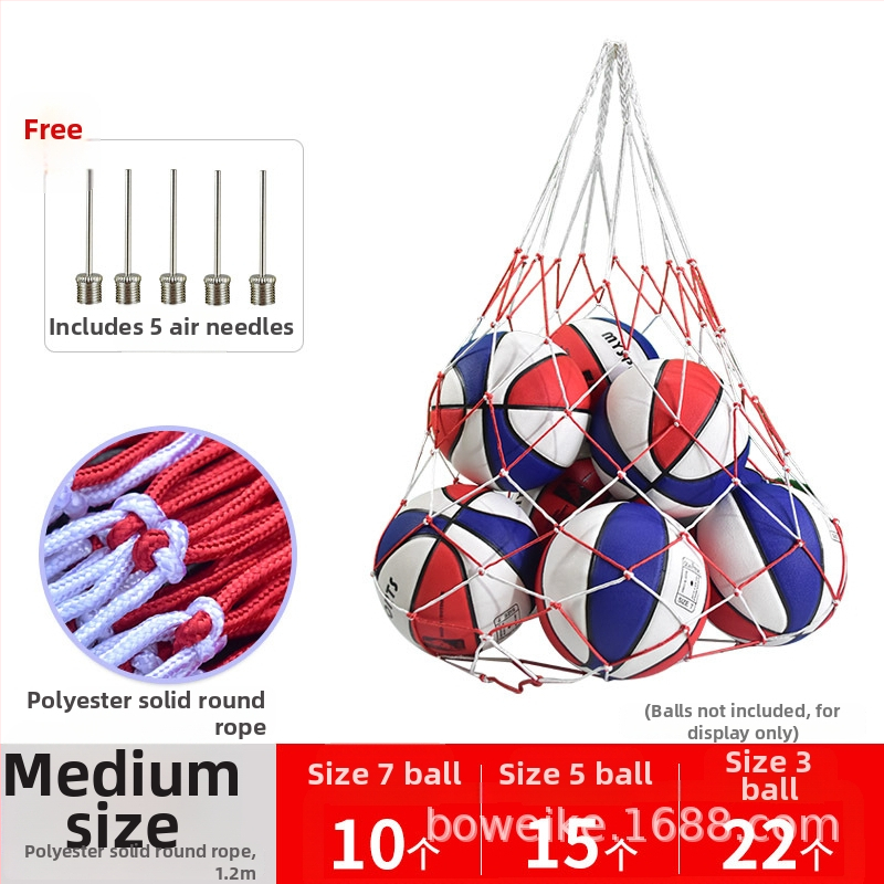 Krepšinio tinklinio krepšys, didelės talpos kamuolių saugojimo krepšys krepšiniui, futbolui ir tinkliniui; medžiaga: poliesteris ir polipropolenas.