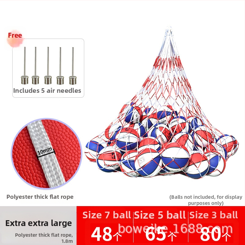 Krepšinio tinklinio krepšys, didelės talpos kamuolių saugojimo krepšys krepšiniui, futbolui ir tinkliniui; medžiaga: poliesteris ir polipropolenas.