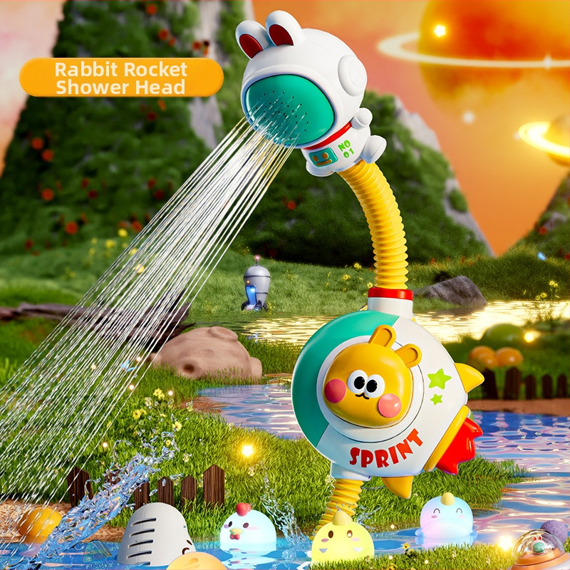 Elektrinė povandeninė žaislė voniai vaikams - plastmasė, vandens purškimo žaislas, amžius 4–6 metai