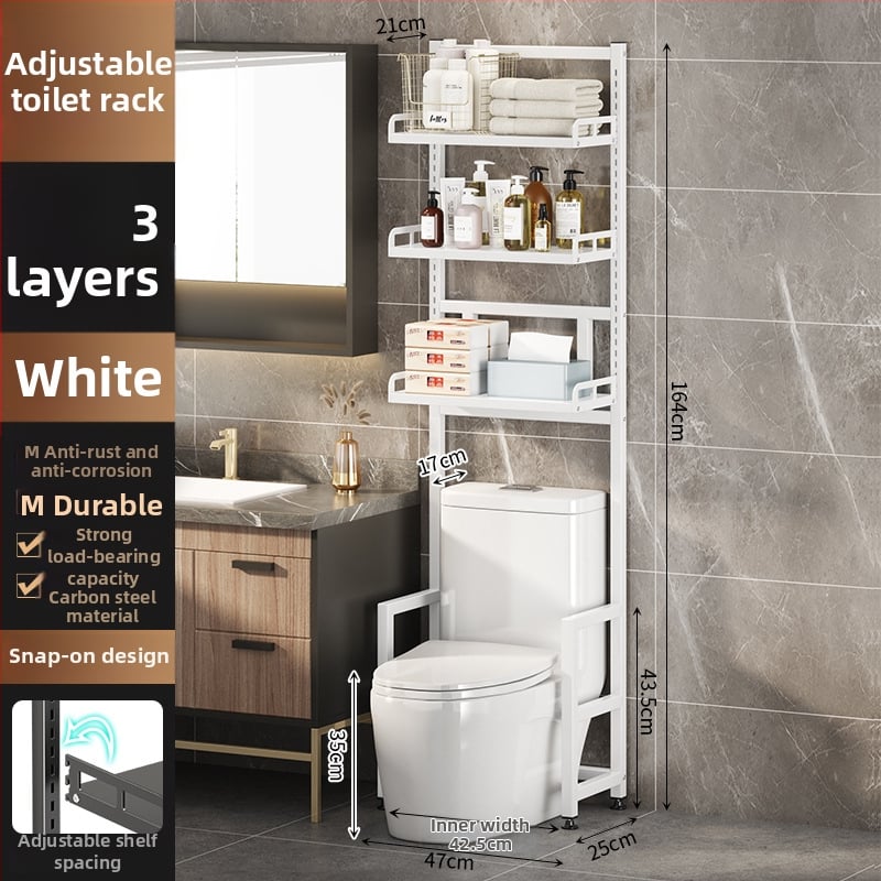 Longxia 0173-S012 3 aukštų grindų vonios kambario stovas tualetai ir skalbimo mašinai, apkrova 20 kg, paviršiaus dažai kepimo