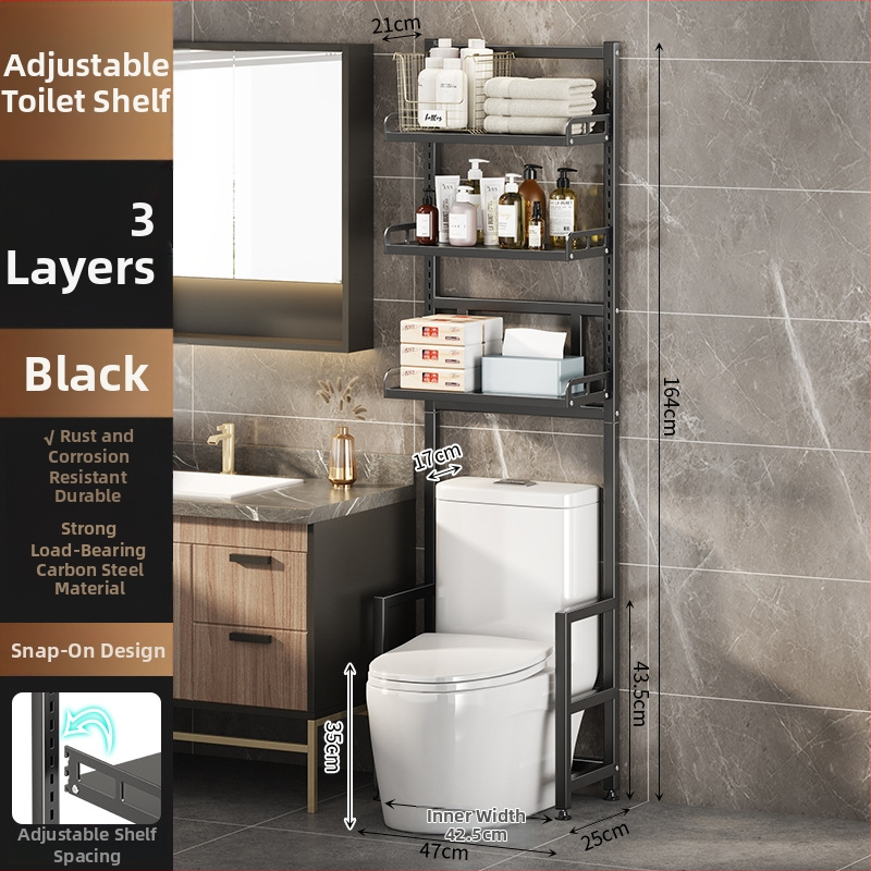 Longxia 0173-S012 3 aukštų grindų vonios kambario stovas tualetai ir skalbimo mašinai, apkrova 20 kg, paviršiaus dažai kepimo