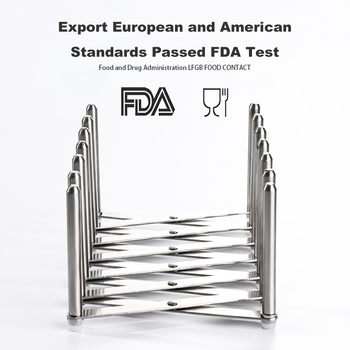 Nerūdijančio plieno ištemptinis sulankstomas šoninis laikiklis plokštėms ir puodų dangteliams laikyti, išardomas daugiakryptis virtuvės organizatorius