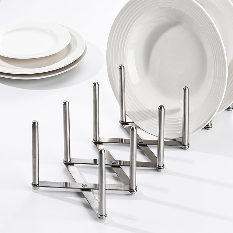 Nerūdijančio plieno ištemptinis sulankstomas šoninis laikiklis plokštėms ir puodų dangteliams laikyti, išardomas daugiakryptis virtuvės organizatorius