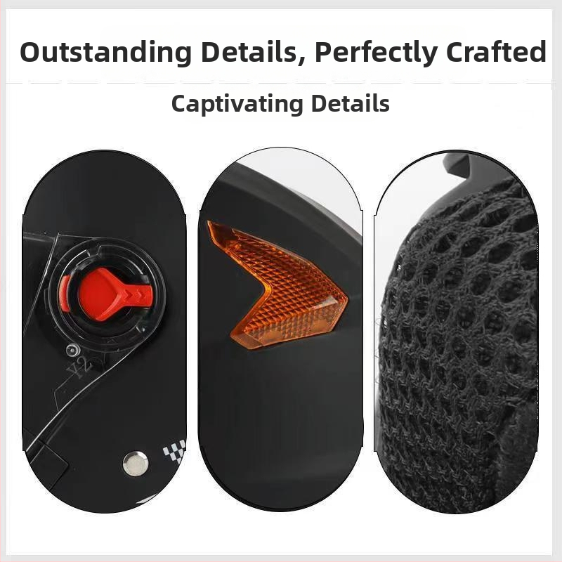 AWN 3/4 ķivere ar dubultiem vizieriem, ABS materiāls, 3C sertifikāts, vissezonu lietošanai, elektrotransportam un ikdienas braucieniem